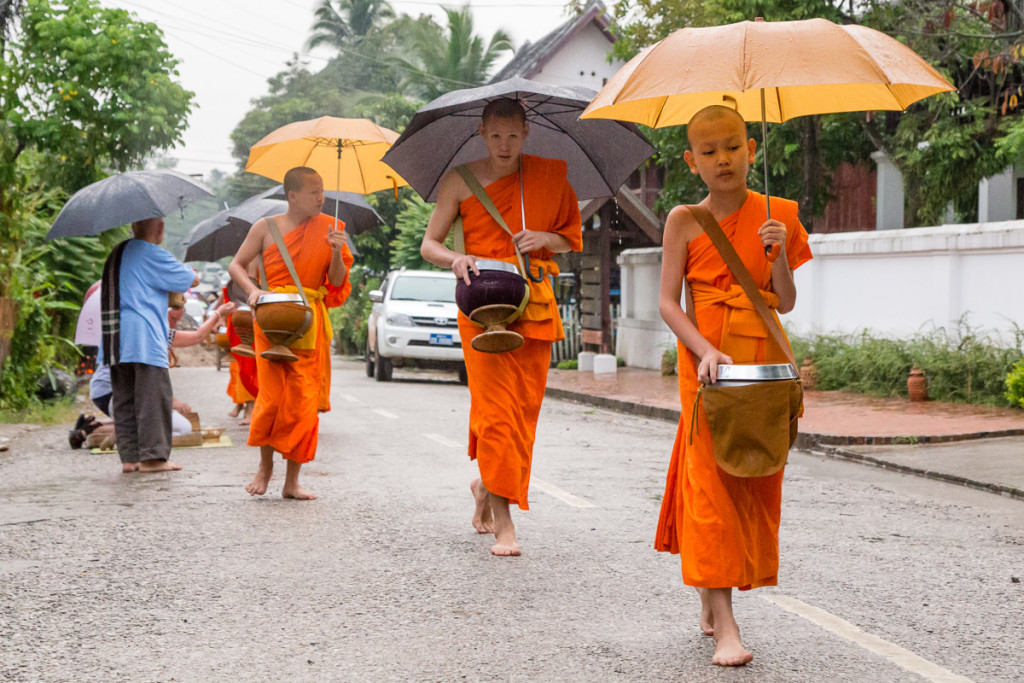 Ceremonial Alms Giving in Luang Prabang, Laos
