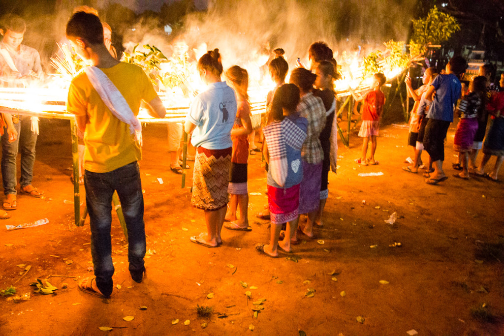 Experiencing Buddhist Lent Day or Boun Ok Phansa in Laos