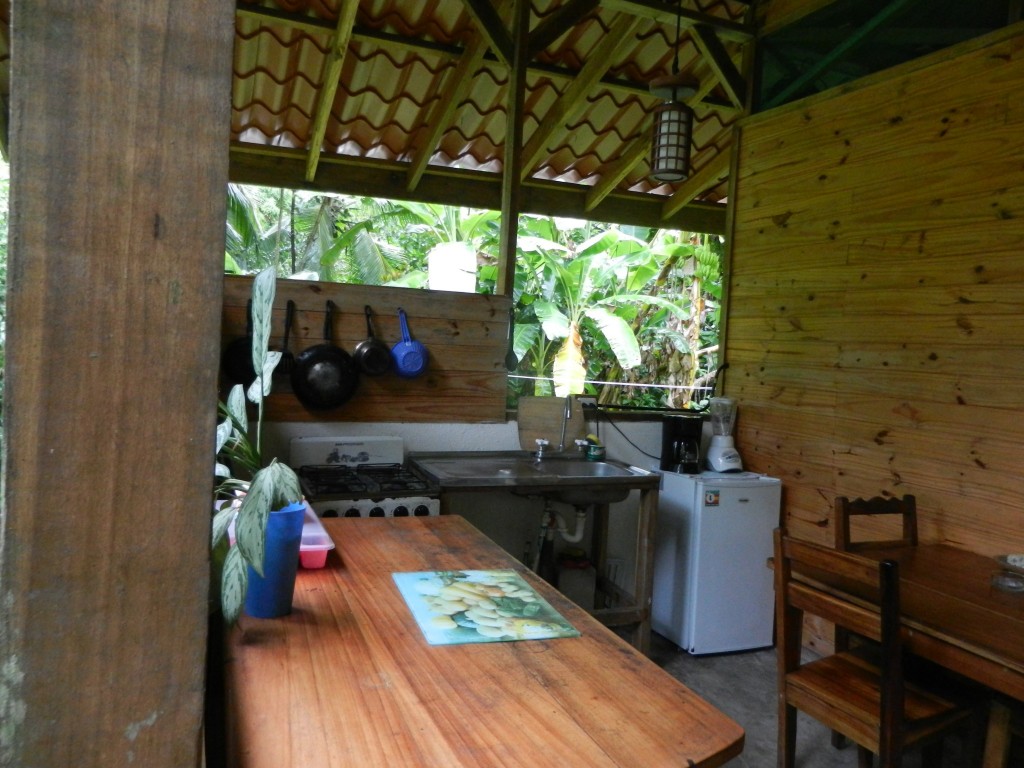 Our small cabina, hidden in the lush jungle