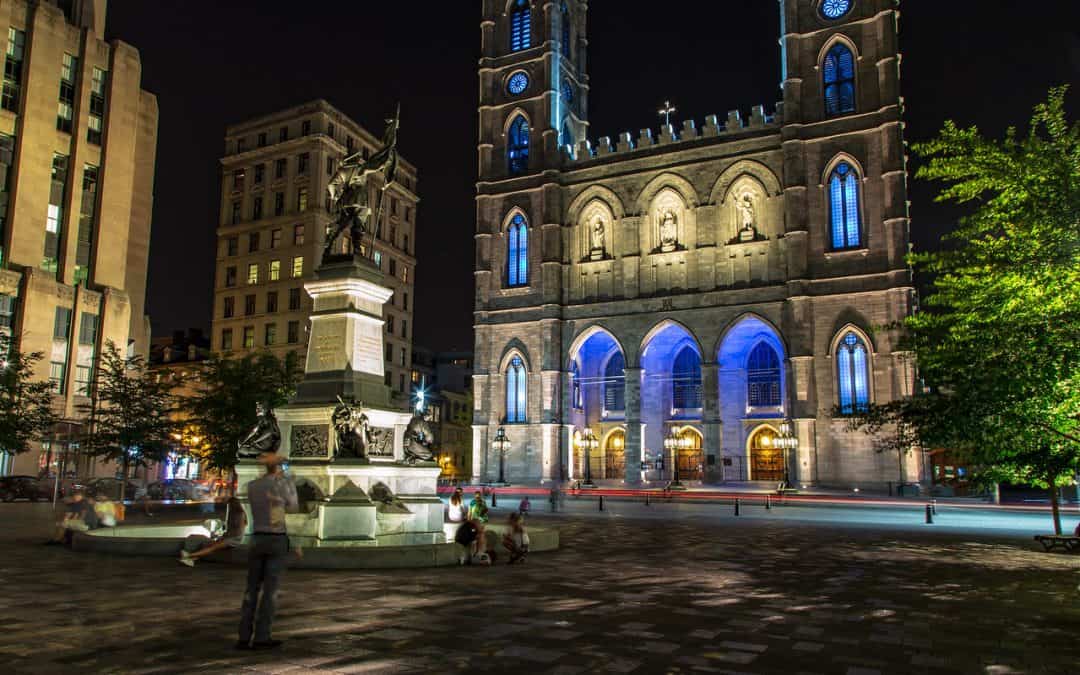 Photo: Night Scene at Notre Dame Basilica of Montréal