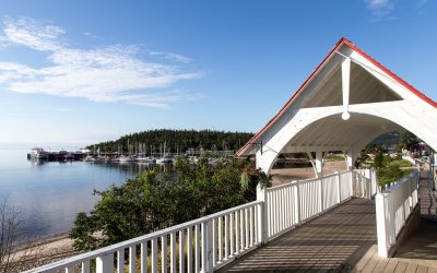 Photo: Boardwalk at Tadoussac, Quebec, Canada