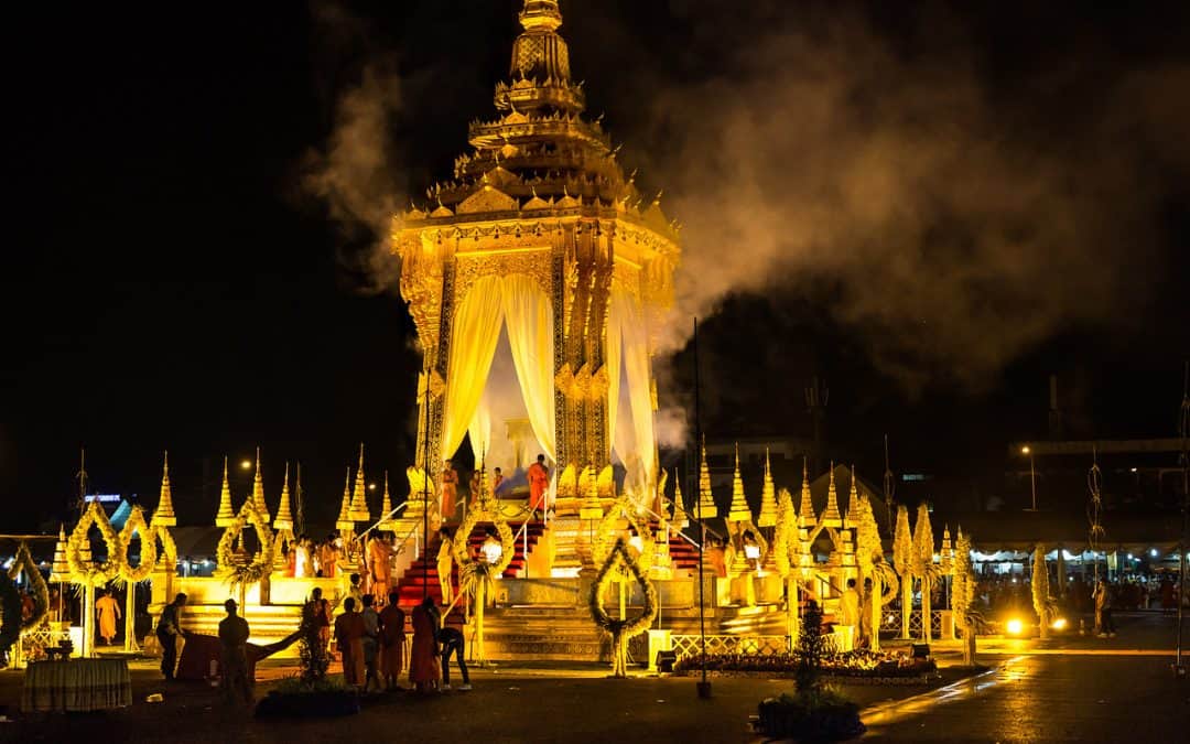 Photo: Funeral Cremation of a Monk in Laos