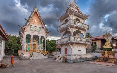 Photo: Neighborhood Buddhist Temple in Laos