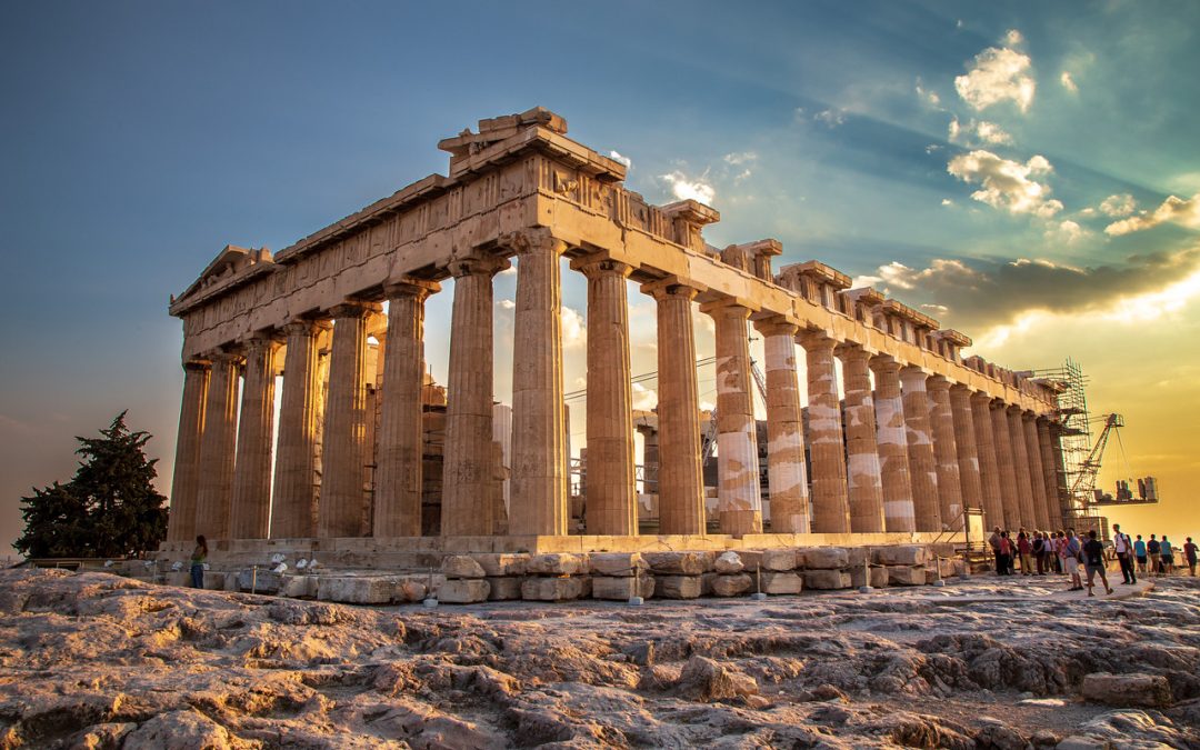 Photo: Sunset at the Parthenon in Athens, Greece