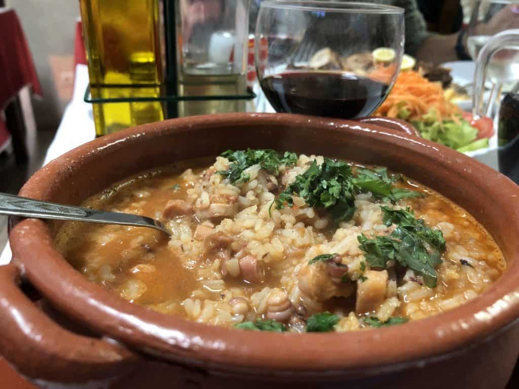 Octopus Rice at Cantinho do Emigrante Our Favorite Restaurant in Tavira Portugal