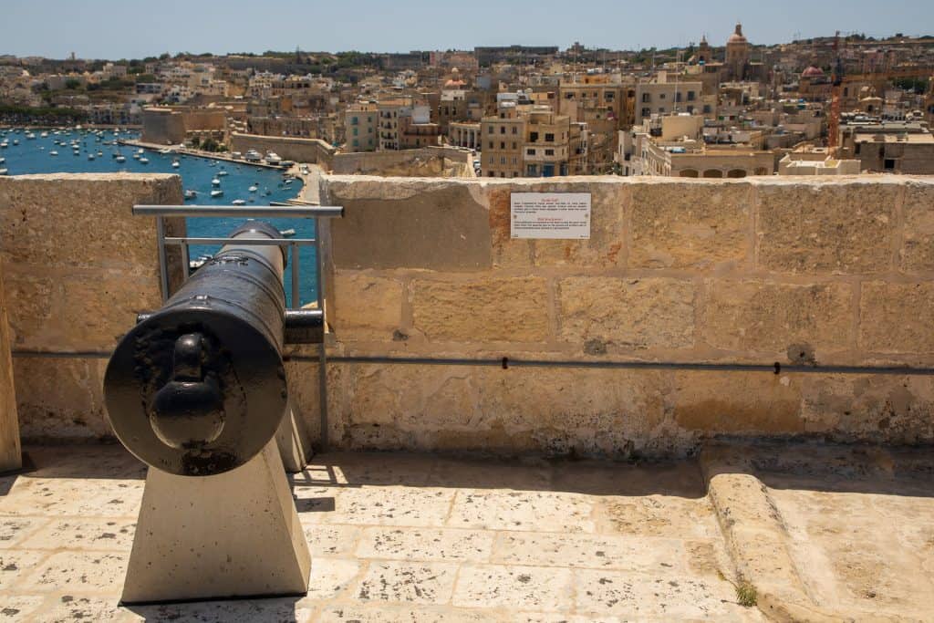 Cannon at Fort St Angelo