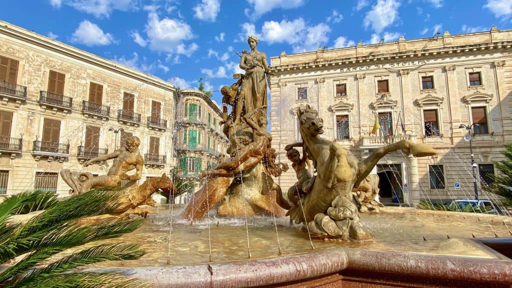 Fountain of Diana in Archimedes Square Ortigia