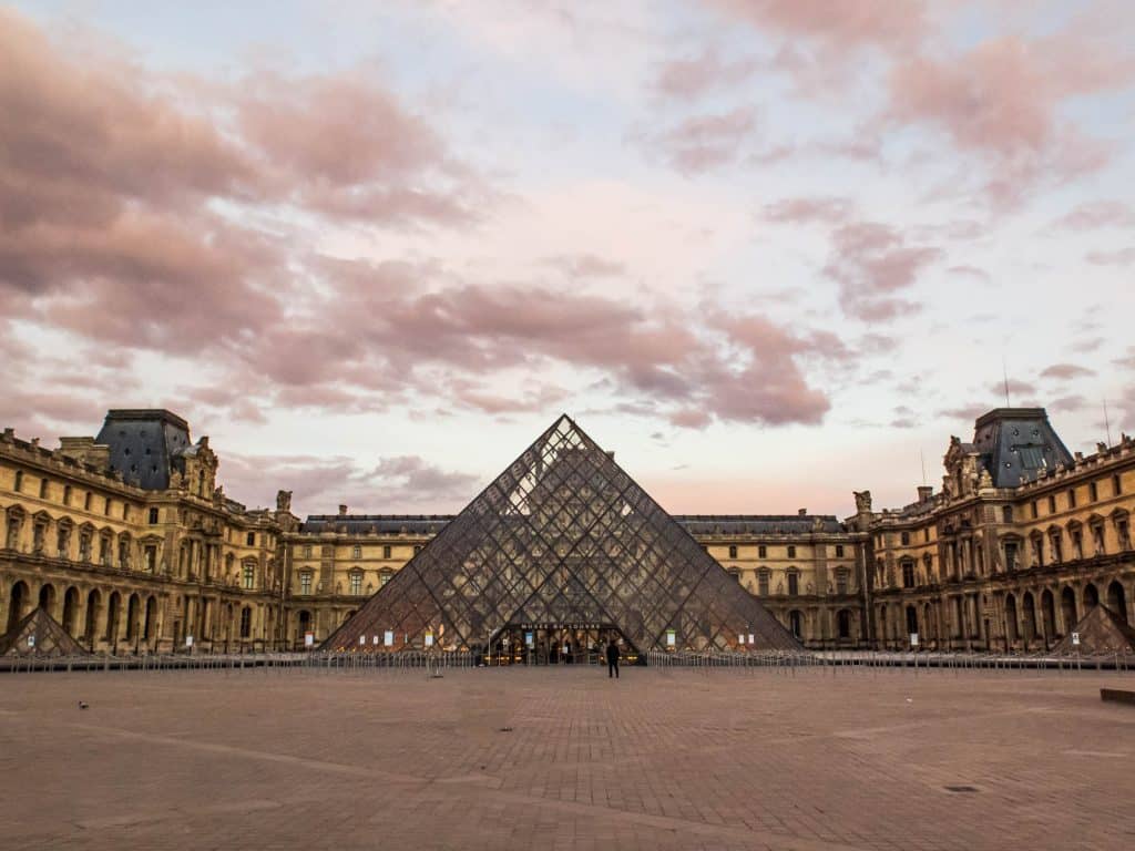 Entrance to the Louvre in Paris France