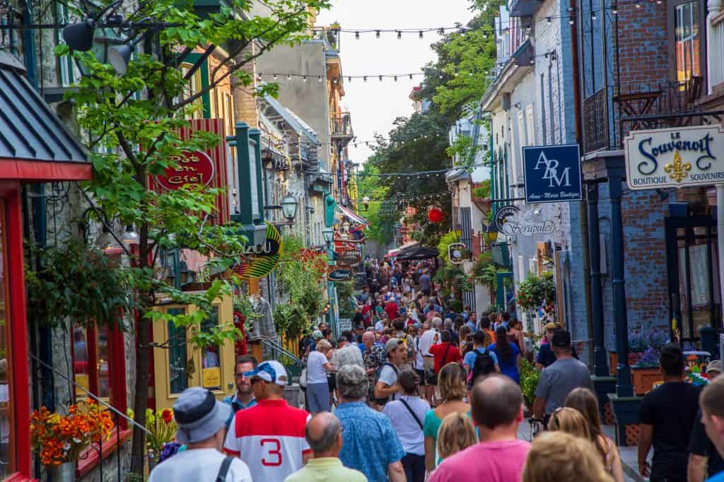 The Main Streets in Quebec City Do Get A Bit Crowded Sometimes