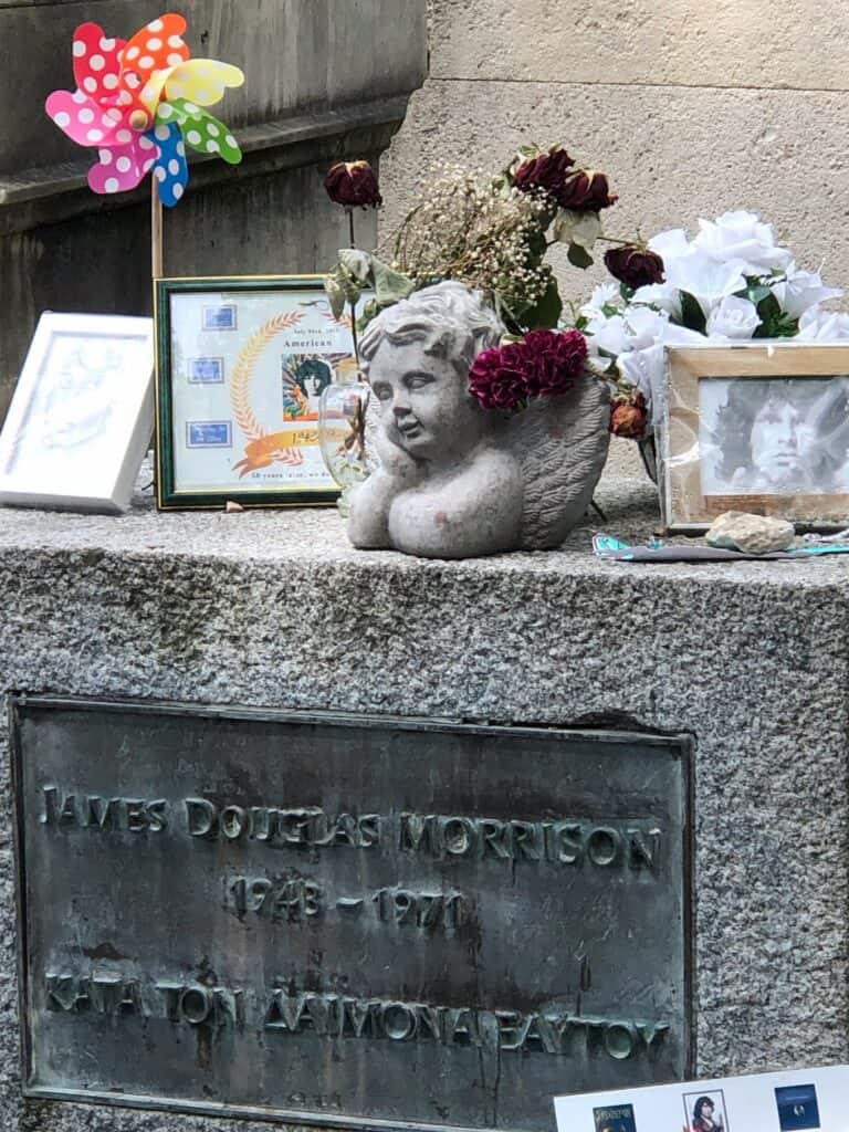 Jim Morrison's Grave at Pere Lachaise Cemetery