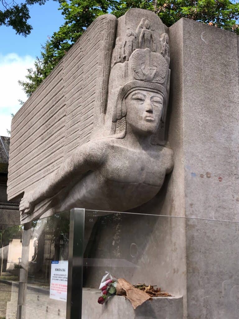 Oscar wilde's Tomb at Pere Lachaise Cemetery