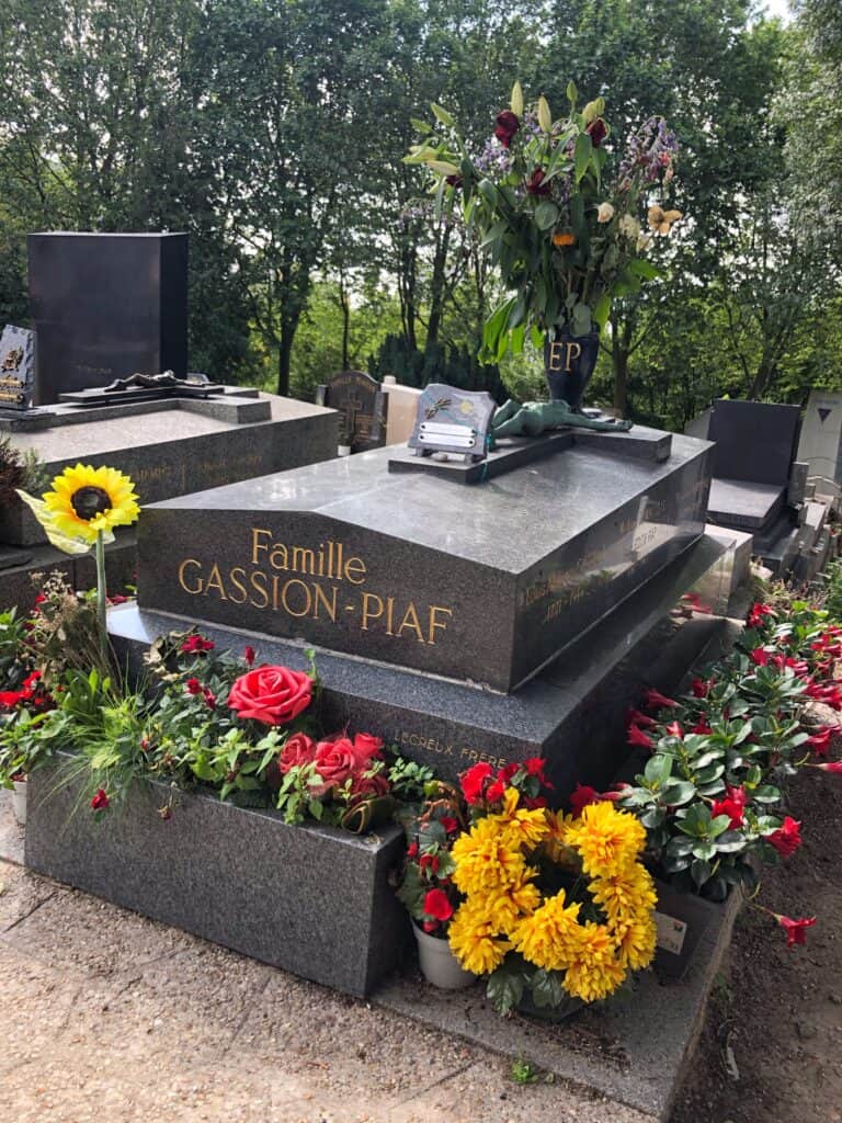 Edith Piaf's Grave at Pere Lachaise Cemetery