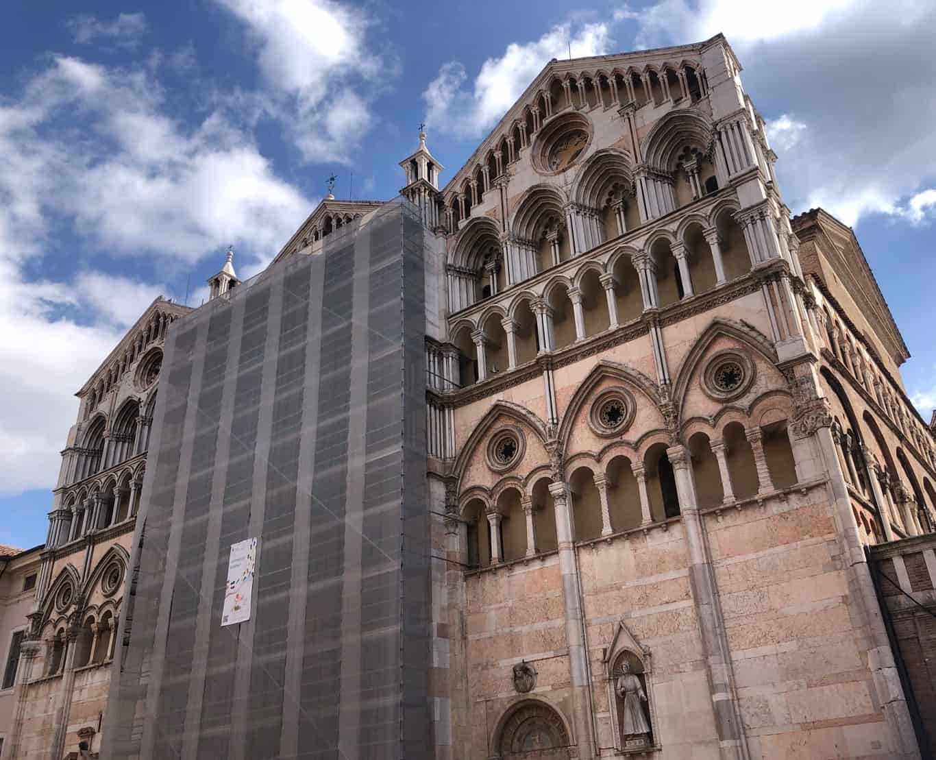 The facade of Ferrara Cathedral