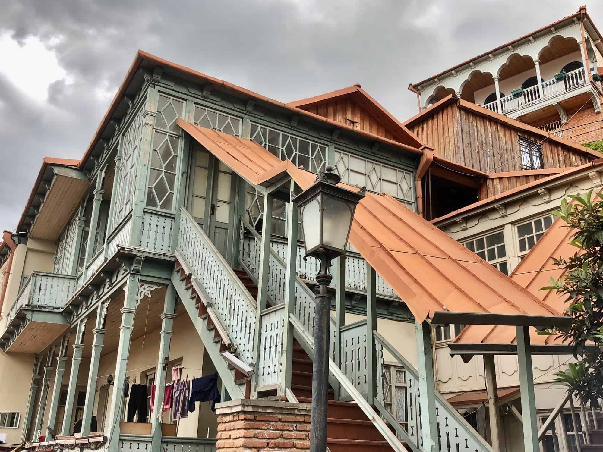 An example of a traditional Georgian house in Tbilisi
