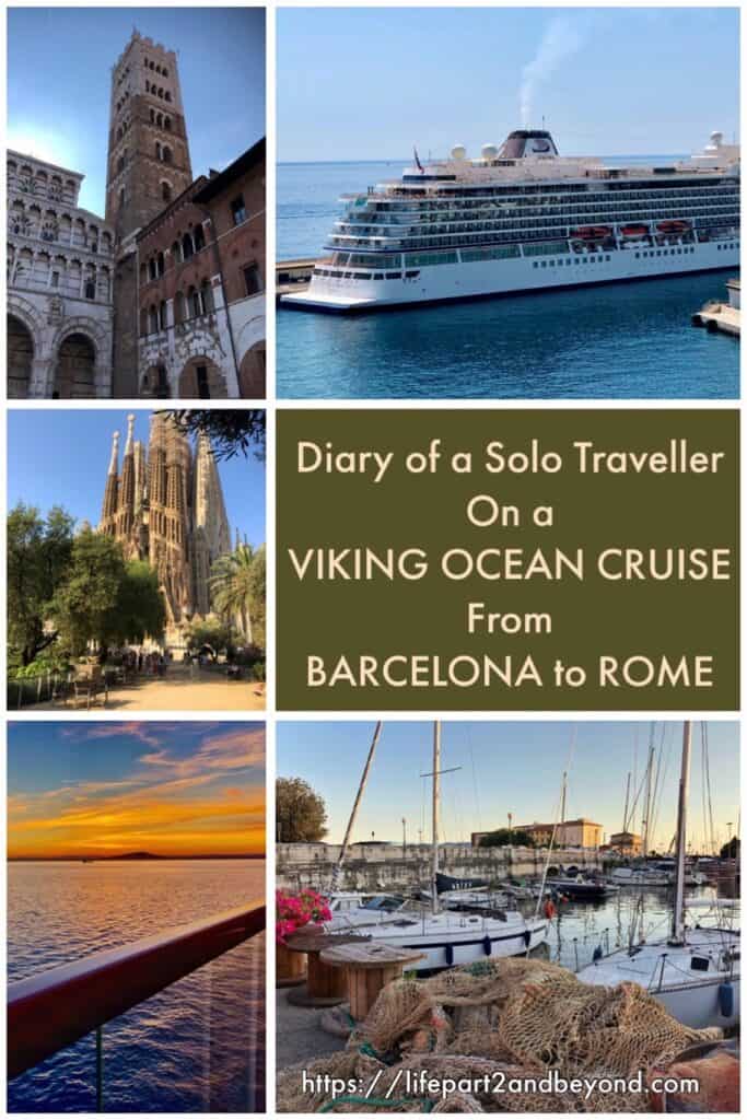 A Pin page for Pinterest for Viking Ocean Cruise from Barcelona to Rome 
