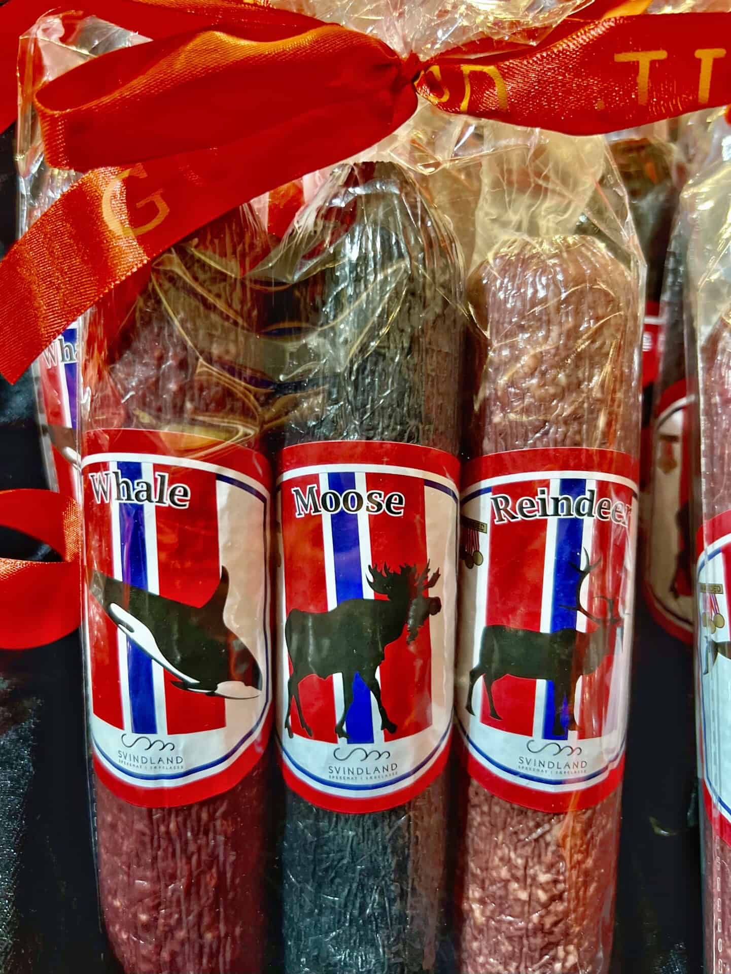 Whale, Moose and Reindeer Sausages On Display At Bergen Christmas Market