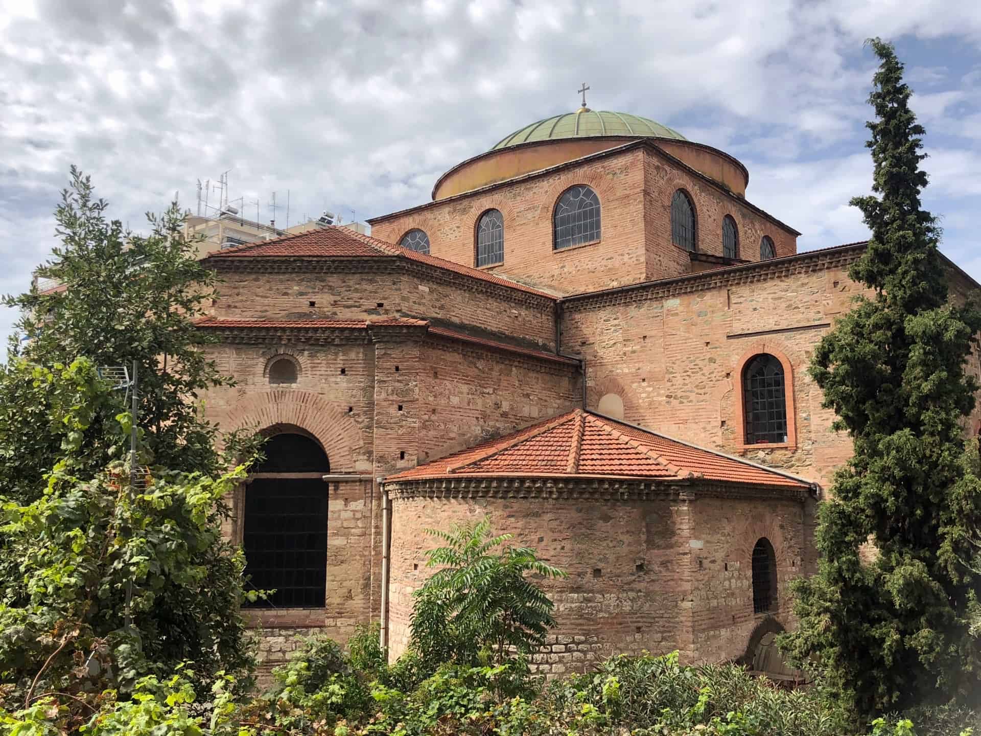 The exterior of Agia Sofia Church in Thessaloniki