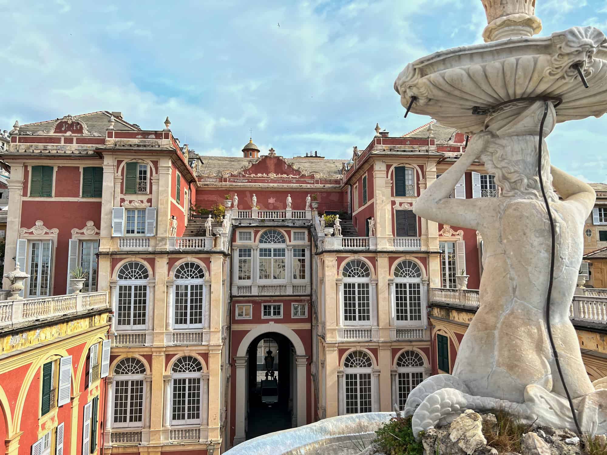 A view of Palazzo Reale from the terrace 
