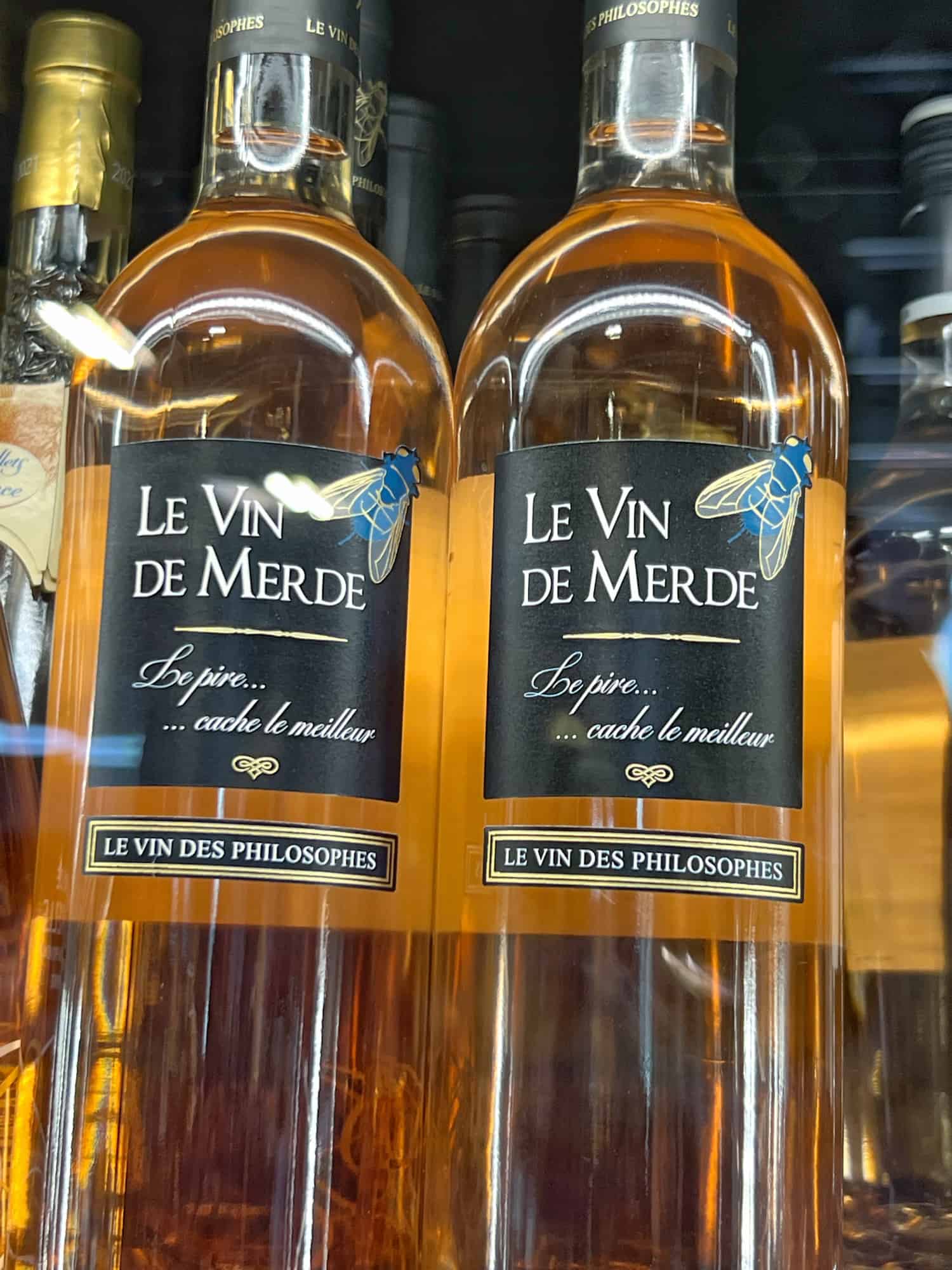 Two bottles of wine - Le Vin de Merde