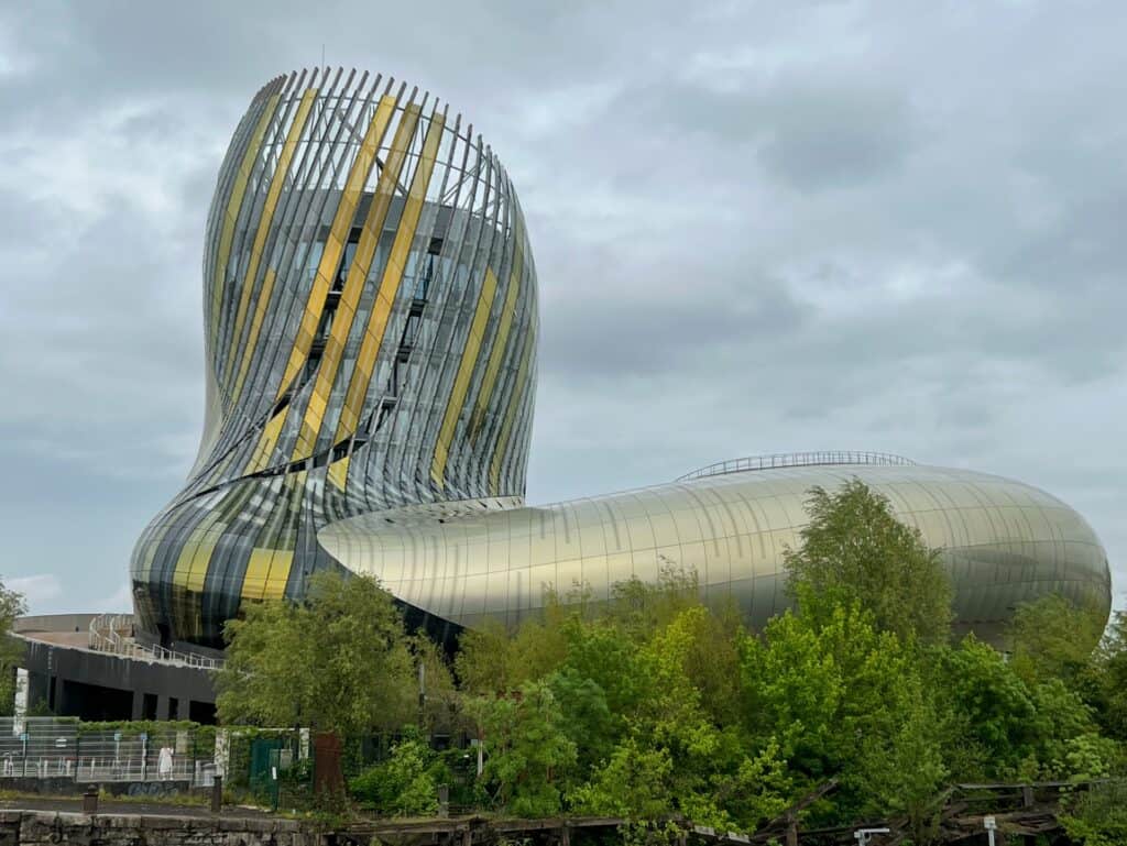 The weird and wonderful design of cite du Vin.