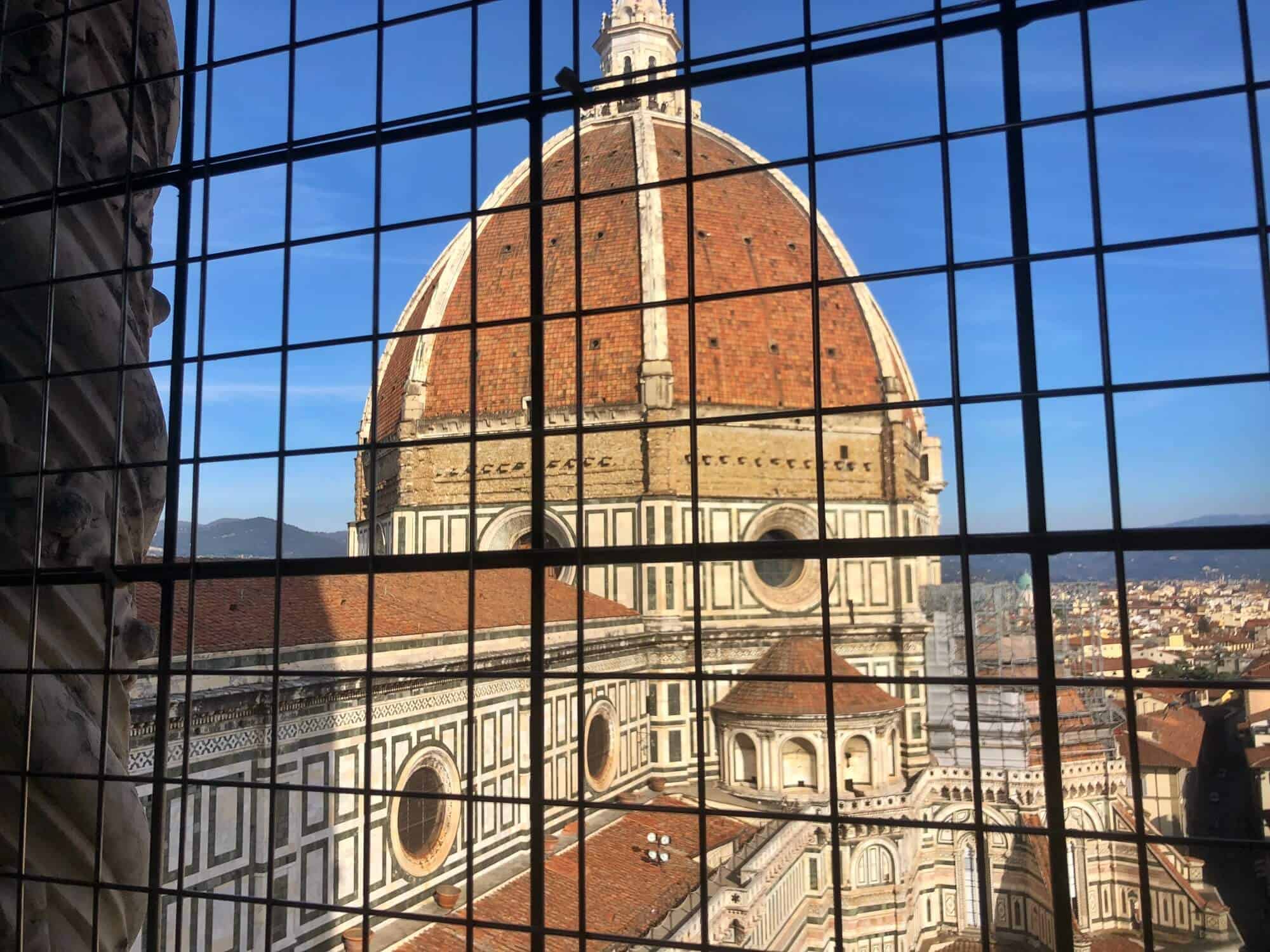 View of the Duomo through the mesh
