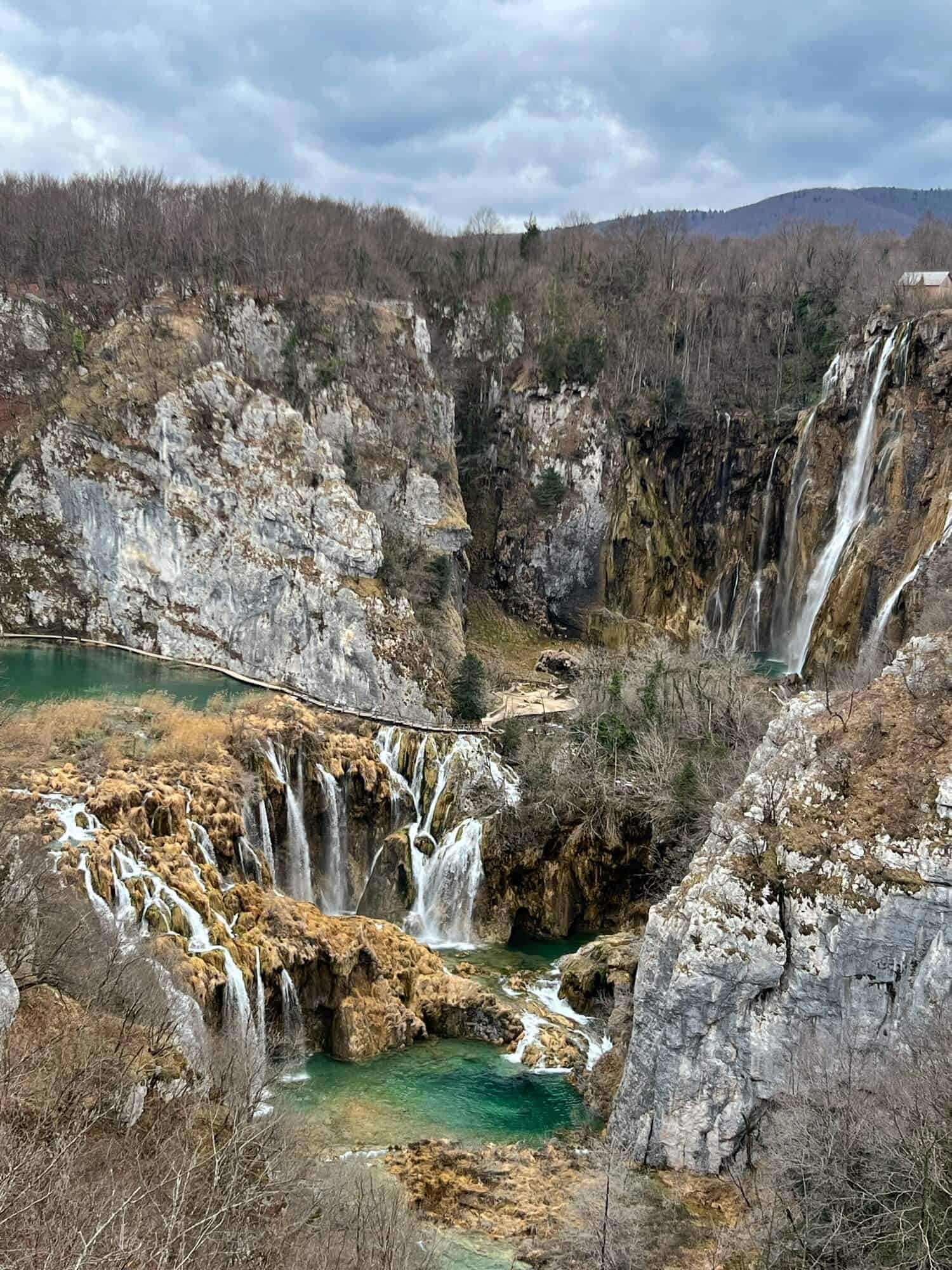 Looking Down At The Falls. Veliki Slap To The Right From First Viewpoint 