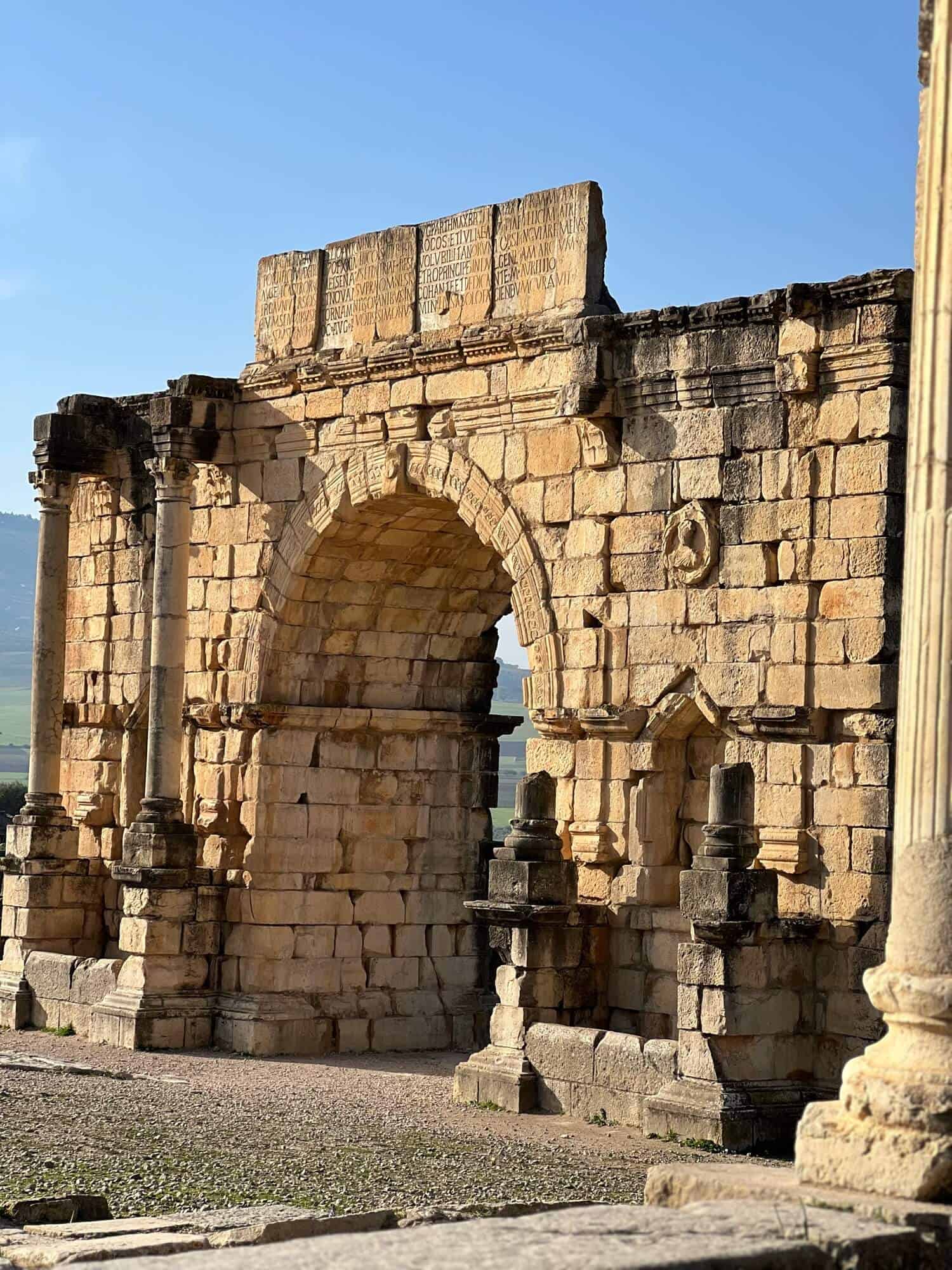 Roman Arch of Caracalla at volubilis 
