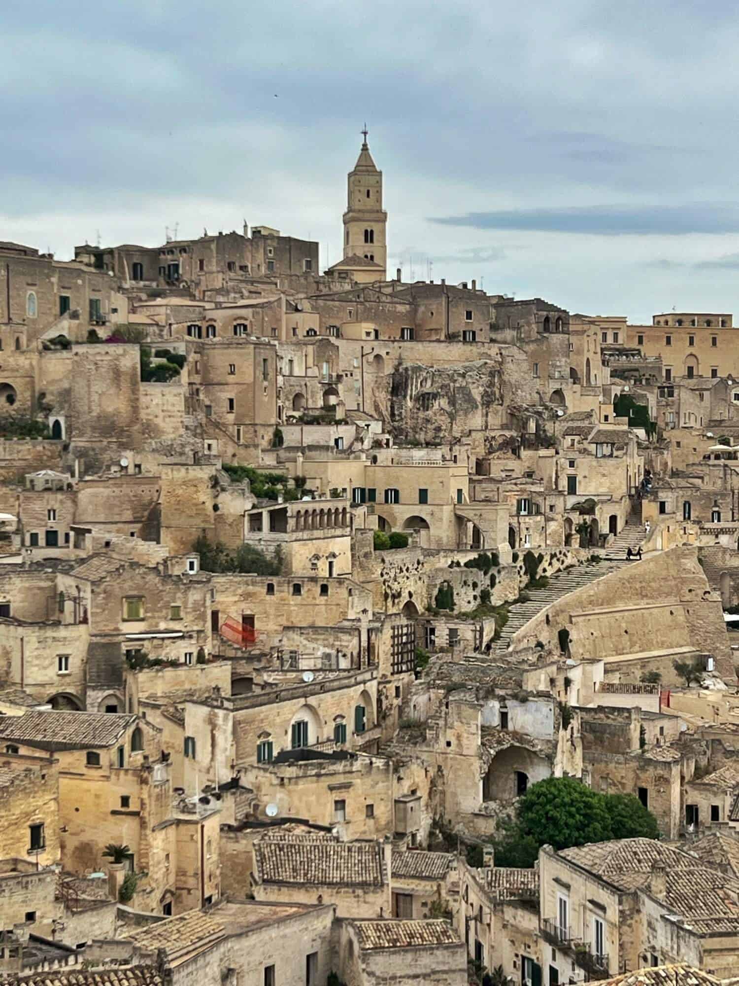 The old buildings and mazelike lanes of the Sassi in Matera 