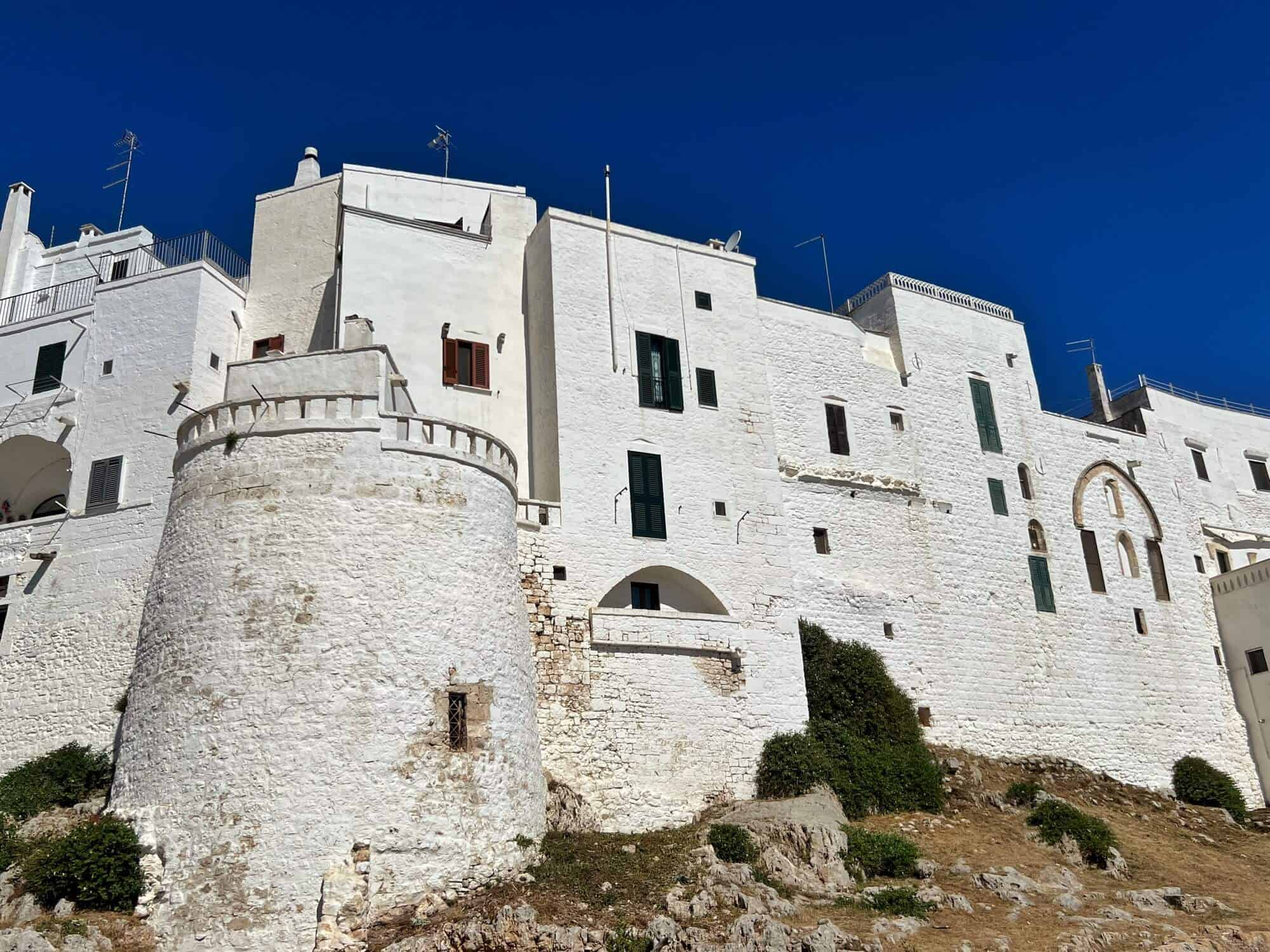 White defence walls of Ostuni 