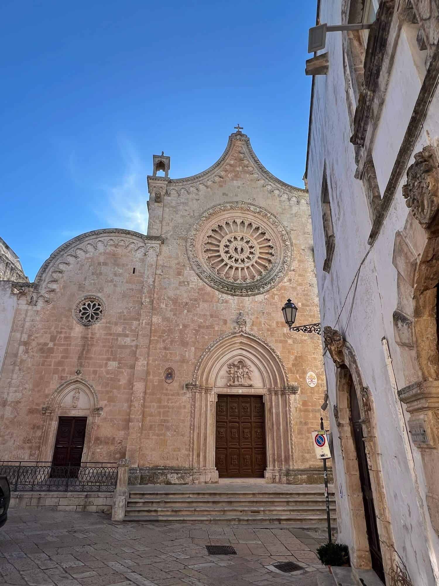 The outside of the Cathedral of Ostuni 