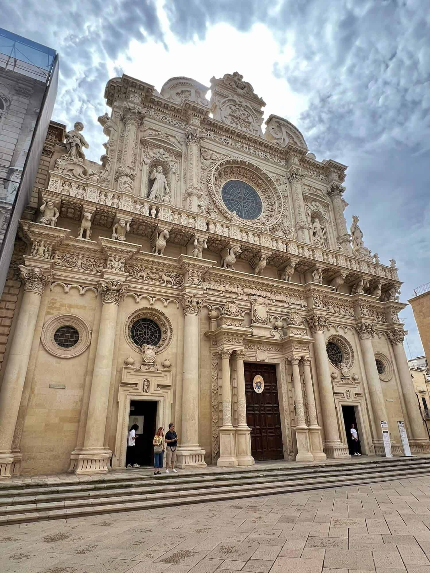 Baroque exterior of Santa Croce church in Lecce 