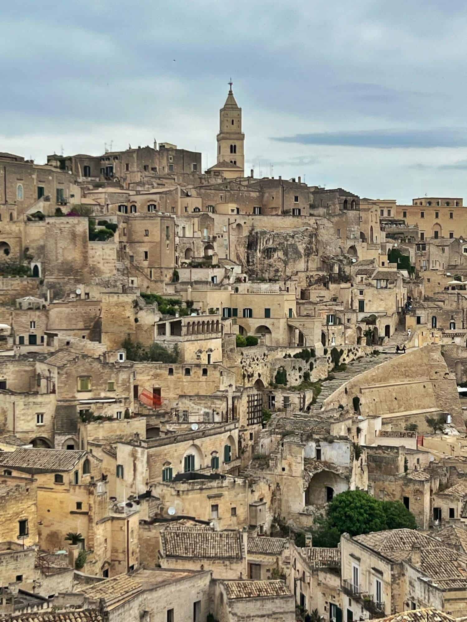 The packed houses inside the Sassi of Matera 