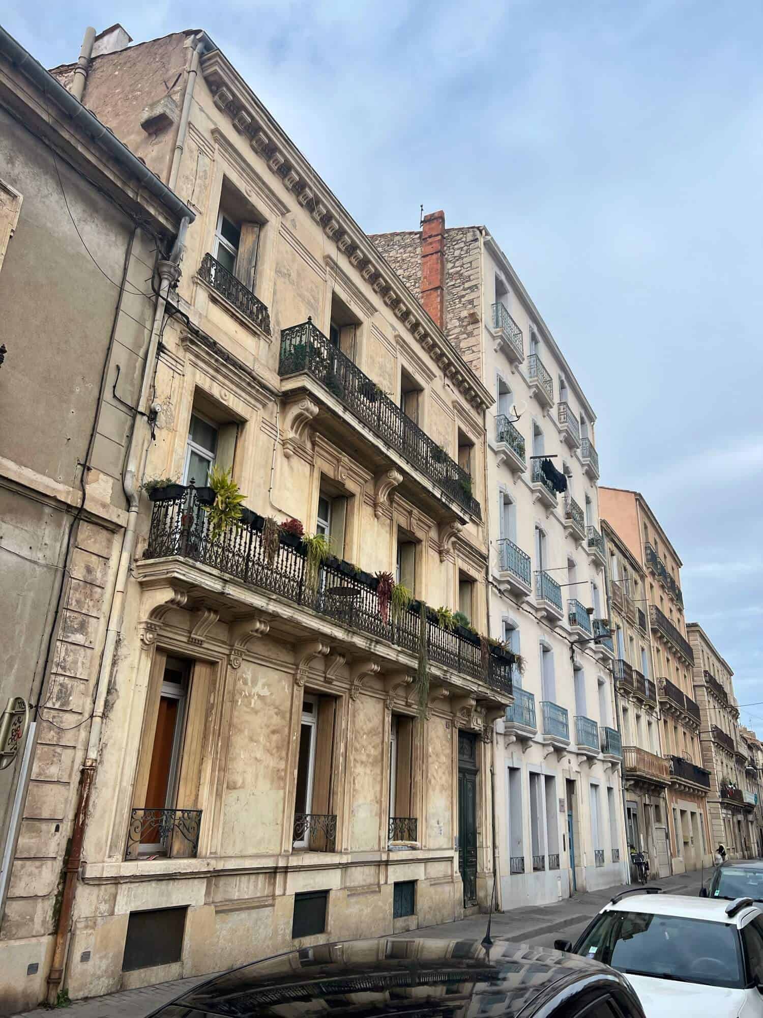 Houses with balconies 