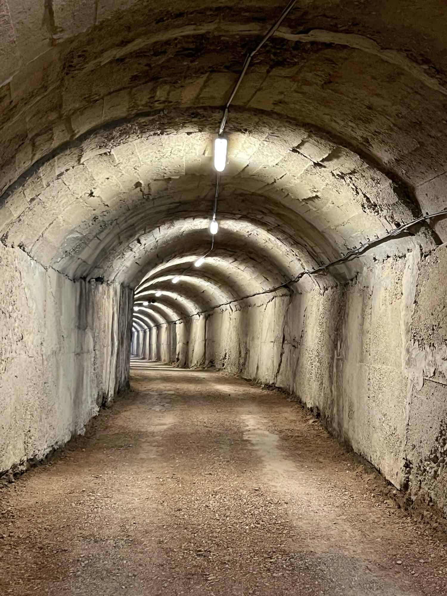 The underground corridor leading to the The Entrance To Bunk Art 1 