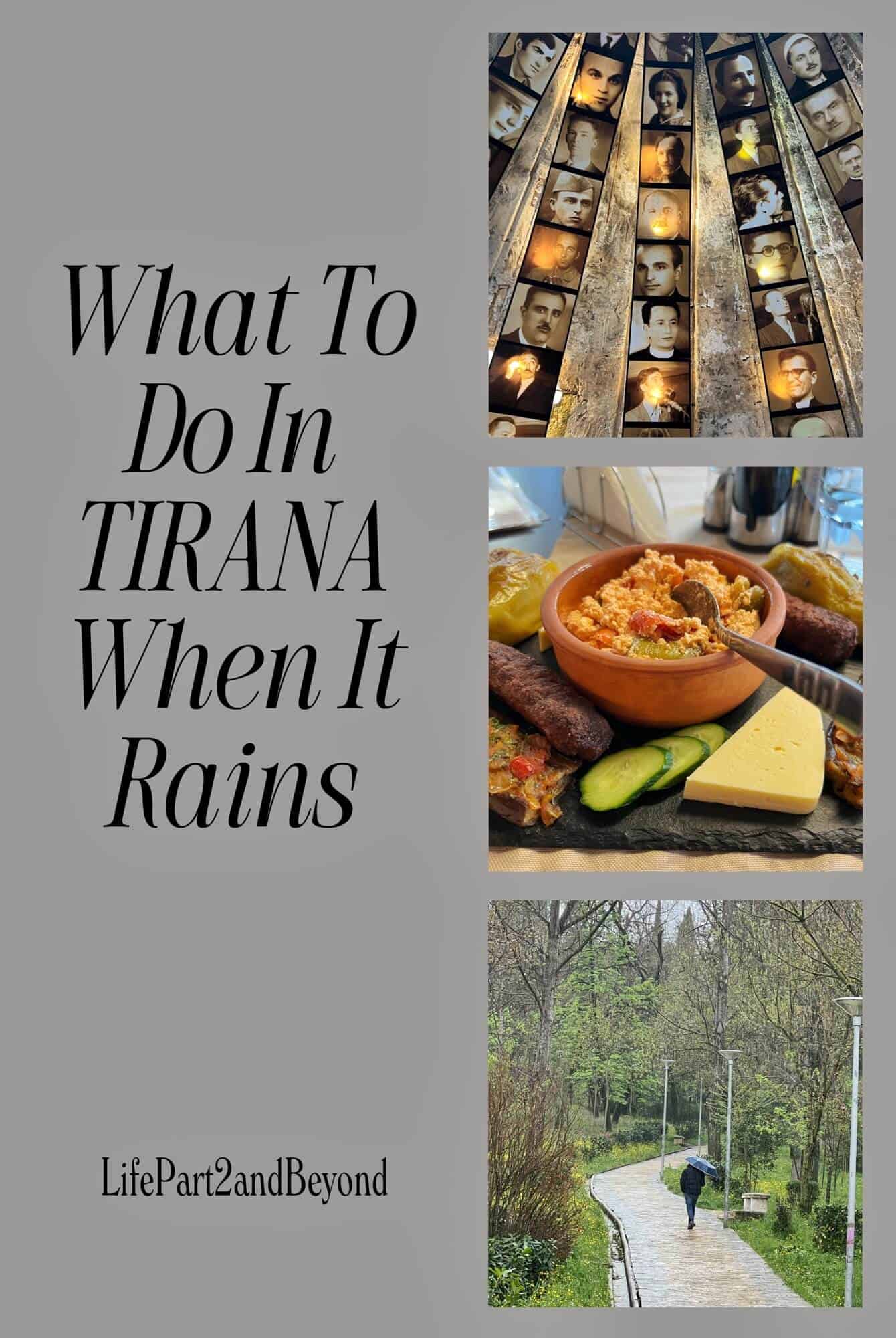 A pin for what to do in Tirana when it rains 