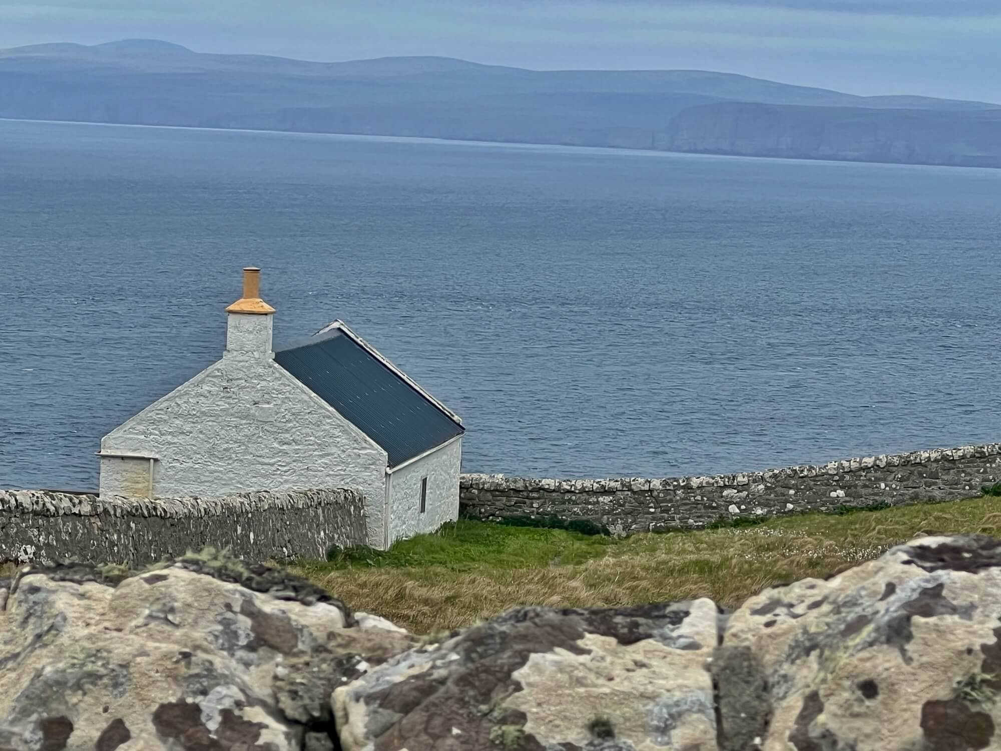 white cottage at Dunnet Head 