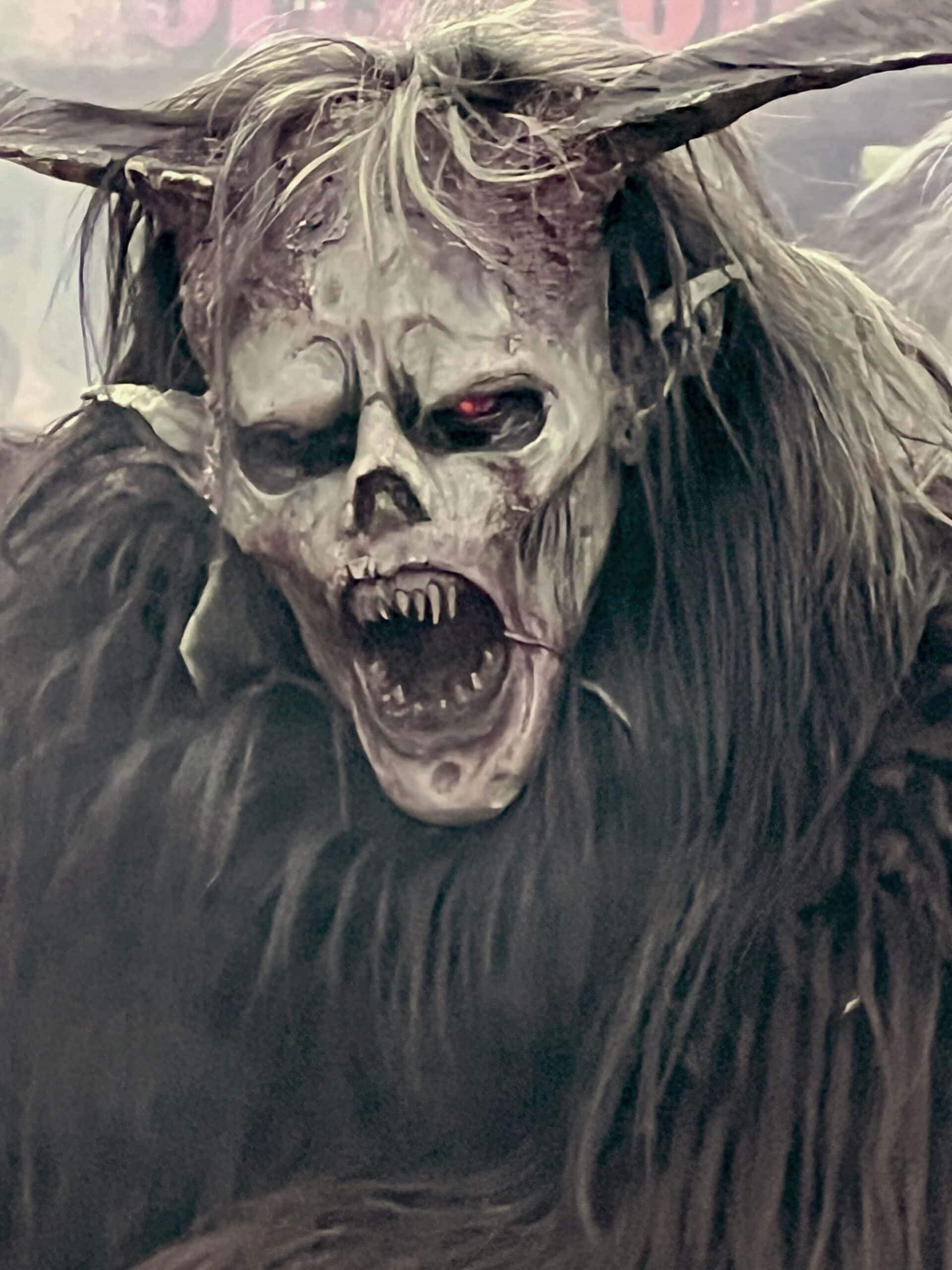 Krampus with red eyes