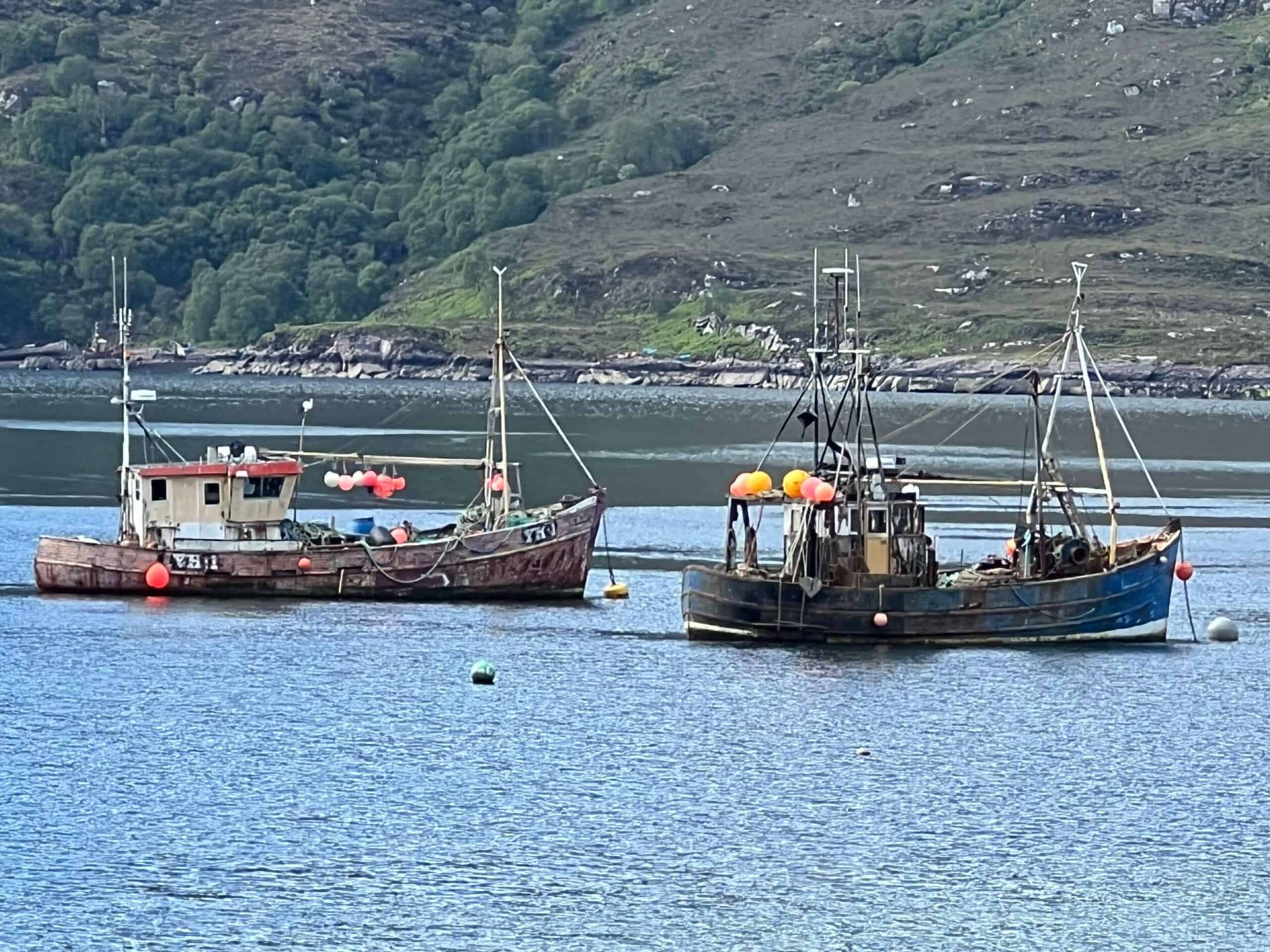 Two fishing boats in Ullapool
