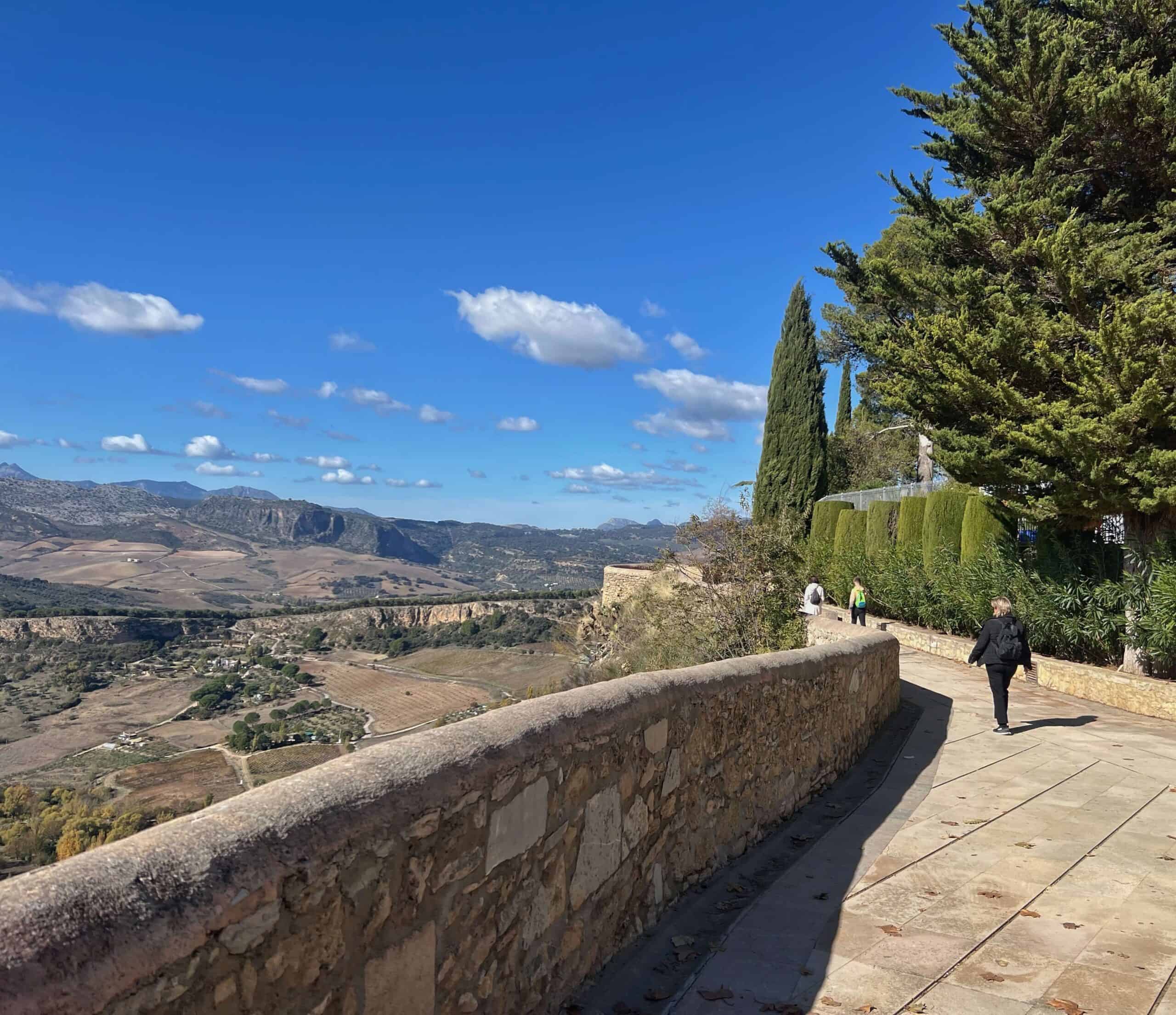 Cliff edged park in ronda 
