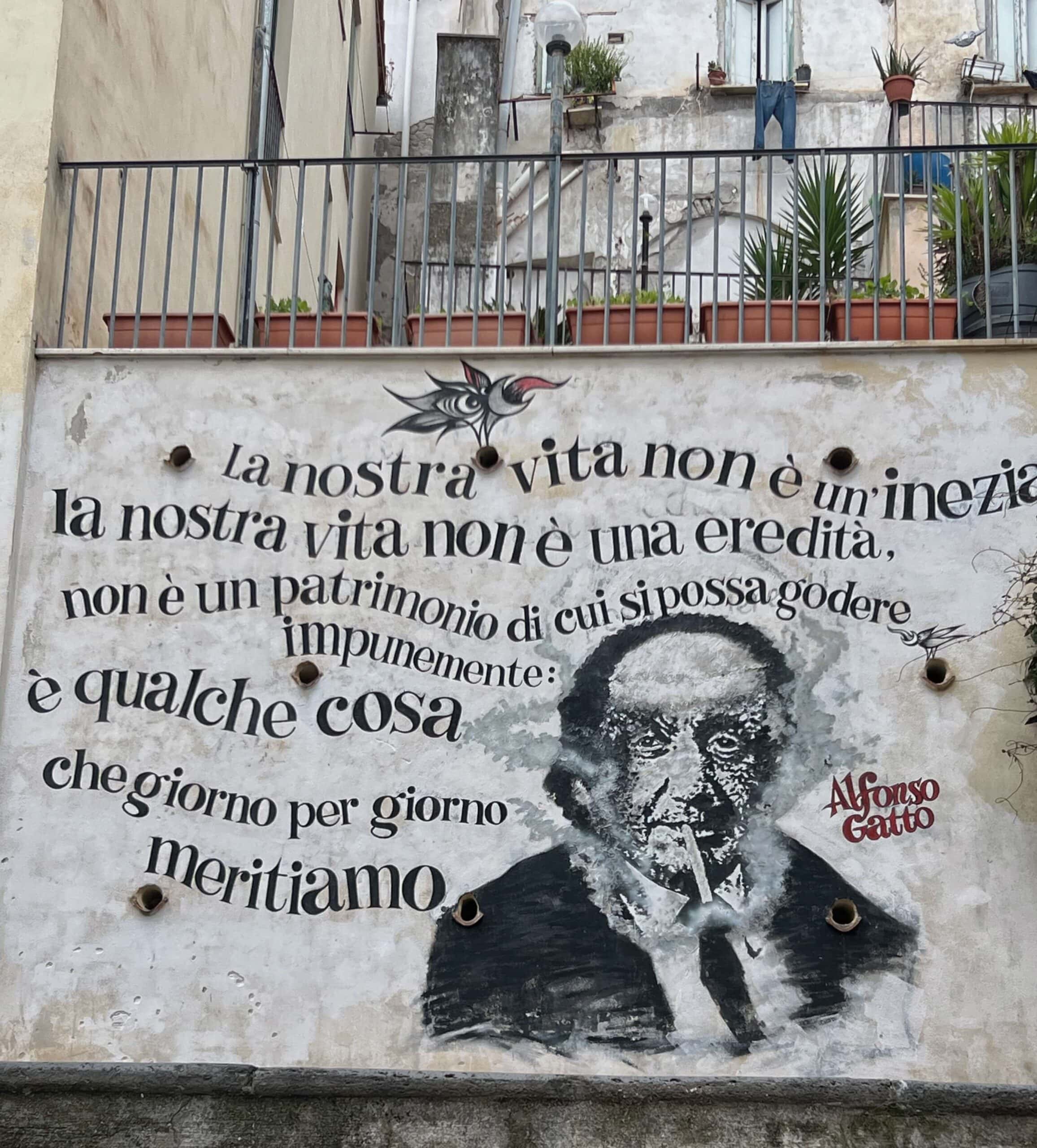 Poetry on the wall by Alfonso Gatto