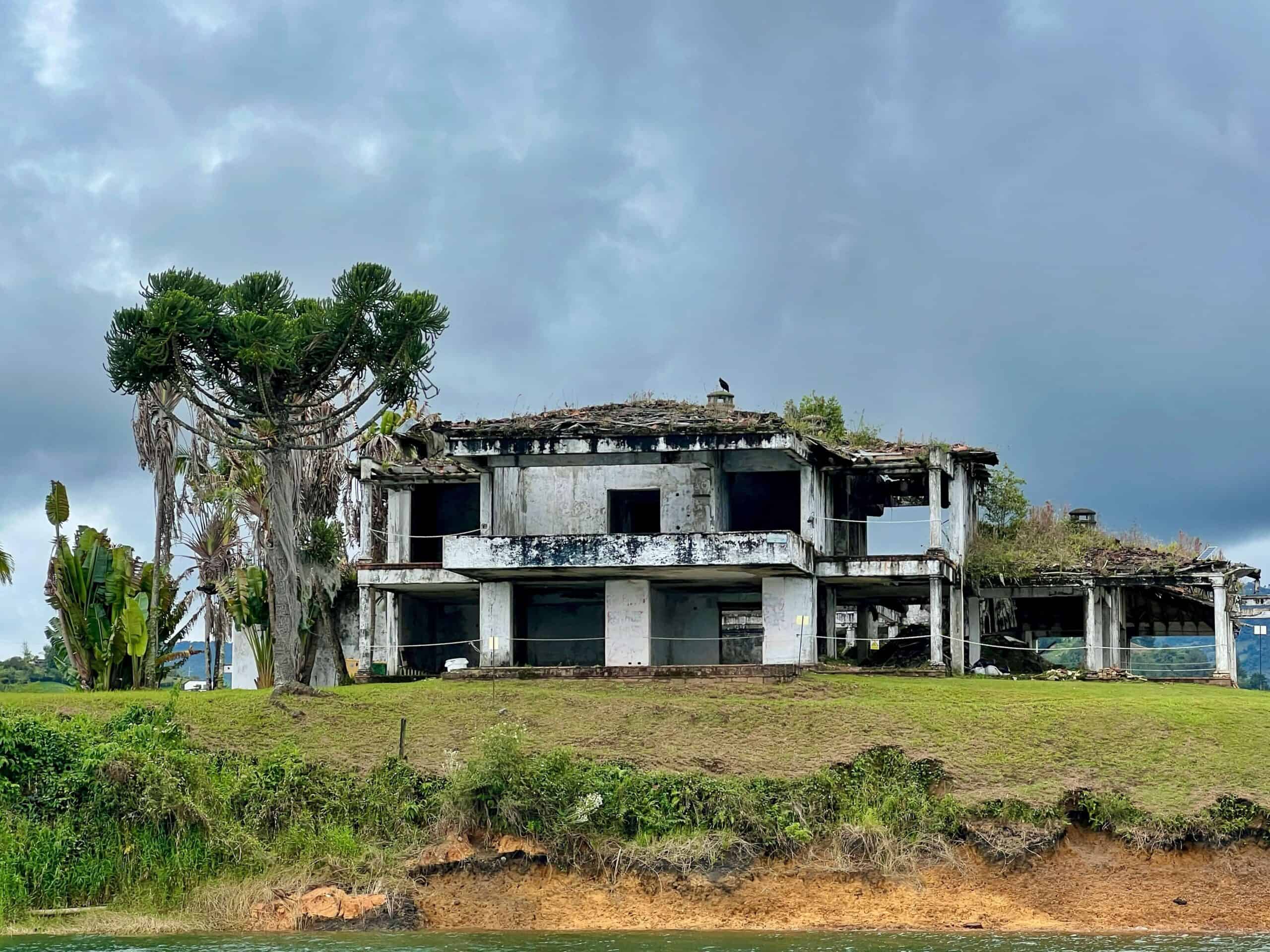 one of Pablo Escobar’s former lakeside houses