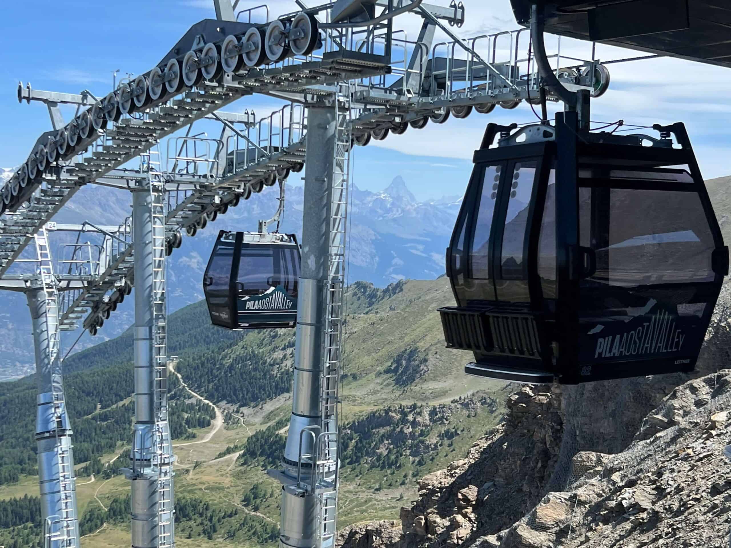 Cable cars in Aosta valley