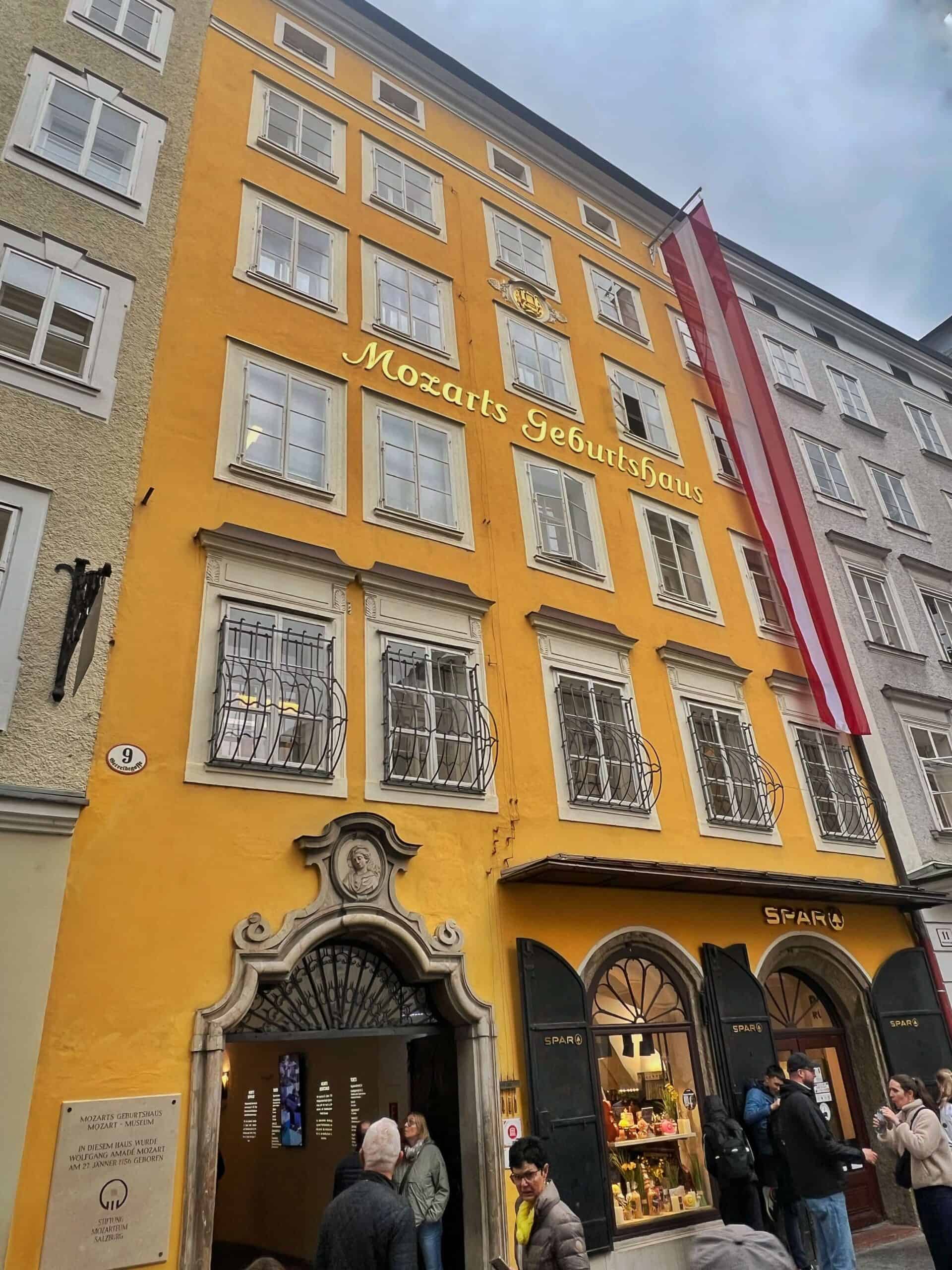 Mozart was born in this yellow house