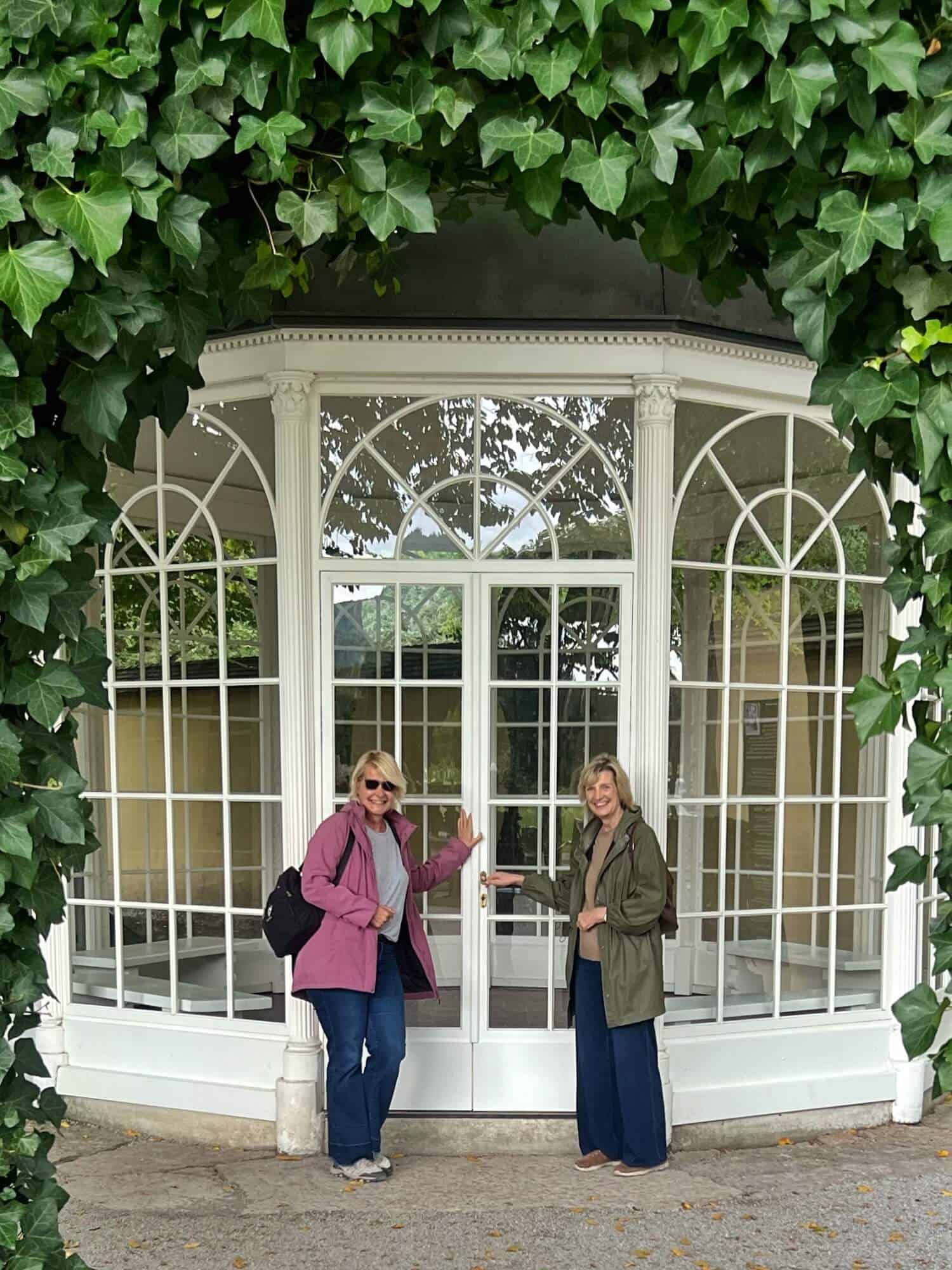 Standing outside the pavilion from sound of music