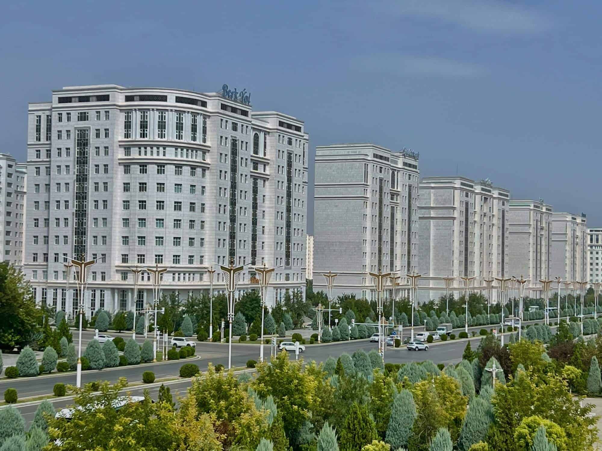 White buildings in Ashgabat